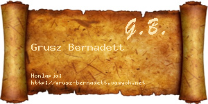 Grusz Bernadett névjegykártya